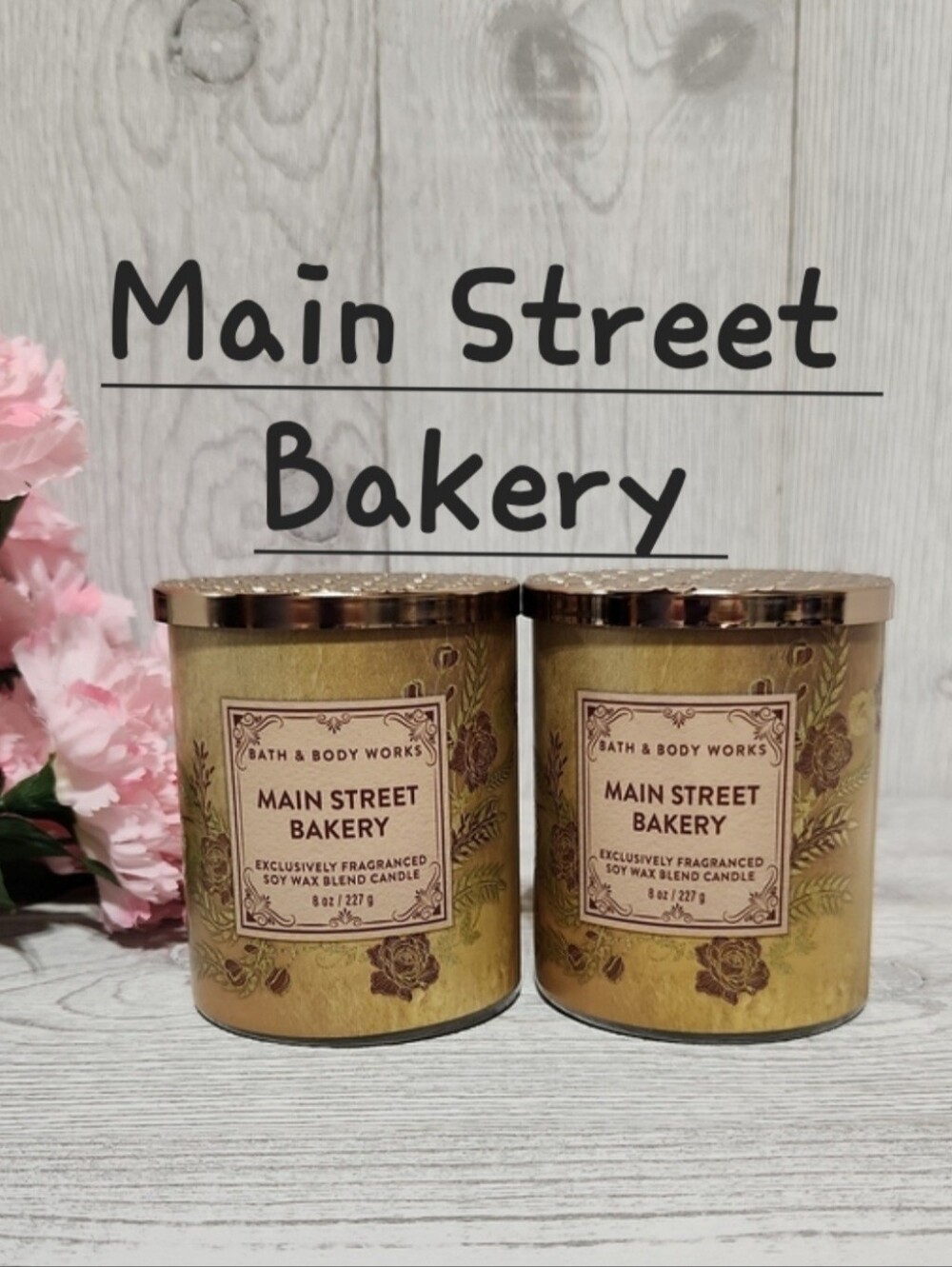 Bath & Body Works Main Street Bakery 8oz Single Wick Candles X2